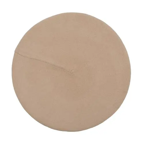 ZLYC Fransuz beret shlyapasi, Ayollar qizlar uchun qaytariladigan bir xil rangli CasModazoneere trikotaj iliq beret shapka - 7