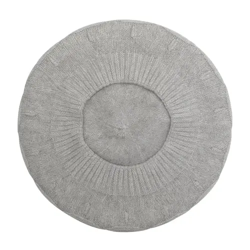 ZLYC Fransuz beret shlyapasi, Ayollar qizlar uchun qaytariladigan bir xil rangli trikotaj iliq beret shapka - 5