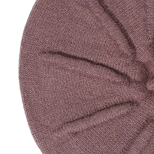 ZLYC Fransuz beret shlyapasi, Ayollar qizlar uchun qaytariladigan qattiq rangli CasModazoneere trikotaj iliq beret kepkasi - 7