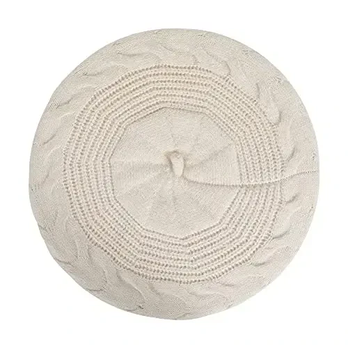 ZLYC Fransuz beret shlyapasi, Ayollar qizlar uchun qaytariladigan qattiq rangli CasModazoneere trikotaj iliq beret qalpoq - 4