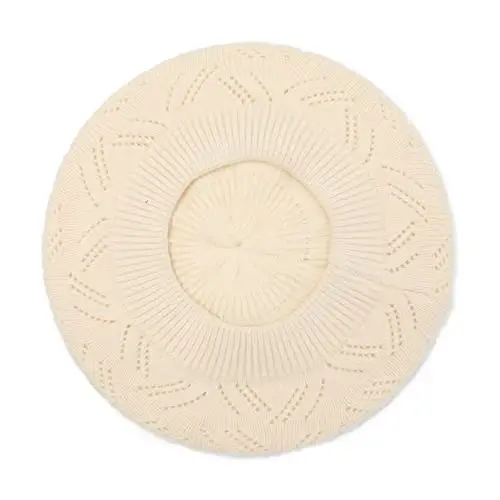 ZLYC Fransuz beret shlyapasi, Ayollar qizlar uchun qaytariladigan qattiq rangli CasModazoneere trikotaj iliq beret qalpoq - 6