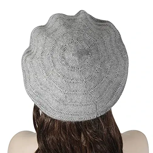 ZLYC Fransuz beret shlyapasi, ayollar qizlar uchun qaytariladigan qattiq rangli CasModazoneere trikotaj iliq beret qalpoq - 3