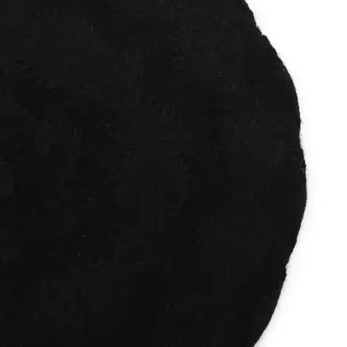 ZLYC Fransuz beret shlyapasi, Ayollar qizlar uchun qaytariladigan qattiq rangli CasModazoneere trikotaj iliq beret qalpoq - 6