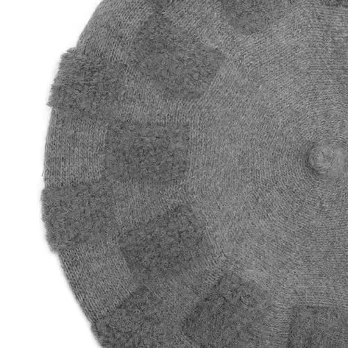 ZLYC Fransuz beret shlyapasi, Ayollar qizlar uchun qaytariladigan qattiq rangli CasModazoneere trikotaj iliq beret shapka - 6