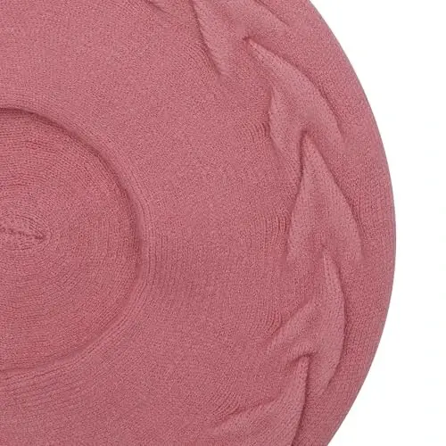 ZLYC Fransuz beret shlyapasi, Ayollar qizlar uchun qaytariladigan qattiq rangli CasModazoneere trikotaj iliq beret shapka - 5