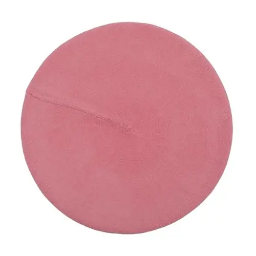 ZLYC Fransuz beret shlyapasi, Ayollar qizlar uchun qaytariladigan qattiq rangli CasModazoneere trikotaj iliq beret shapka - 7