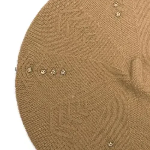 ZLYC Fransuz beret shlyapasi, Ayollar qizlar uchun qaytariladigan qattiq rangli CasModazoneere trikotajli iliq beret kepkasi - 5