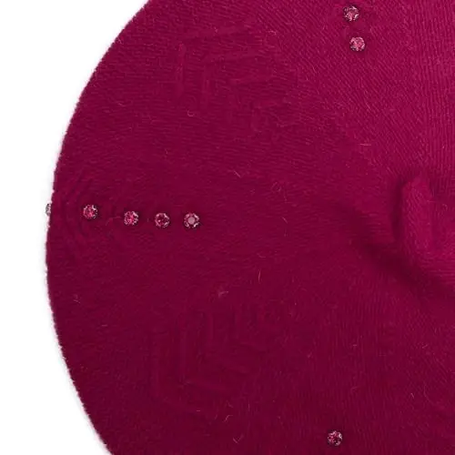 ZLYC Fransuz beret shlyapasi, Ayollar qizlar uchun qaytariladigan qattiq rangli trikotaj iliq beret shapka - 5