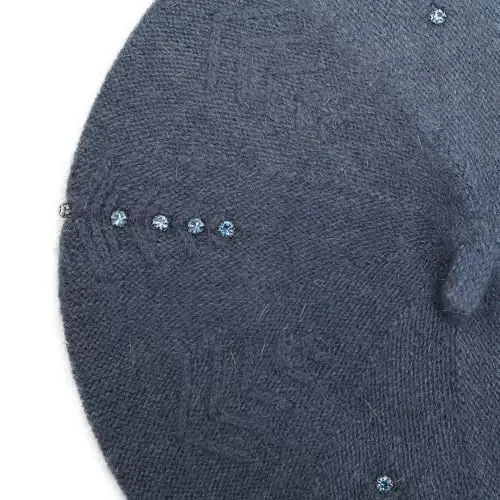 ZLYC Frantsuz beret shlyapasi, Ayollar qizlar uchun qaytariladigan qattiq rangli CasModazoneere trikotaj iliq beret shapkasi - 5