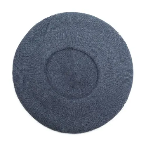 ZLYC Frantsuz beret shlyapasi, Ayollar qizlar uchun qaytariladigan qattiq rangli CasModazoneere trikotaj iliq beret shapkasi - 6