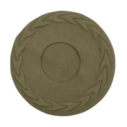 ZLYC Frantsuz beret shlyapasi, Ayollar uchun ikki tomonlama tekis rangli trikotaj iliq beret shapka - 4