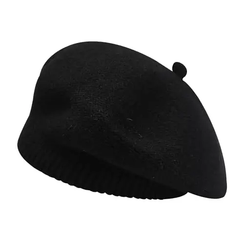 ZLYC French Beret Hat Fashion Print Lightweight Winter Warm Artist Hat for Women - 1