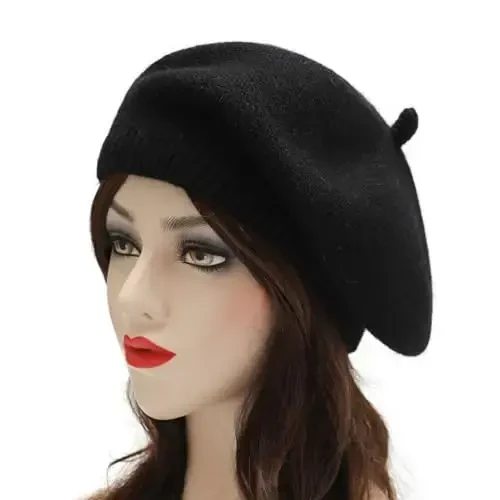 ZLYC French Beret Hat Fashion Print Lightweight Winter Warm Artist Hat for Women - Modazone (1)