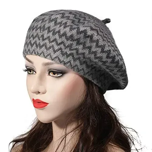ZLYC French Beret Hat Fashion Print Lightweight Winter Warm Artist Hat for Women - ZLYC (1)