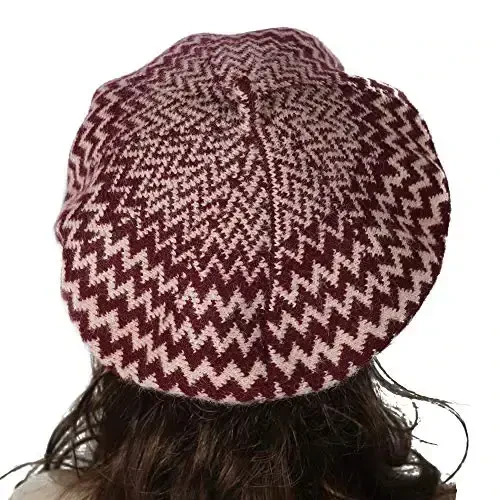 ZLYC French Beret Hat Fashion Print Lightweight Winter Warm Artist Hat for Women - 3