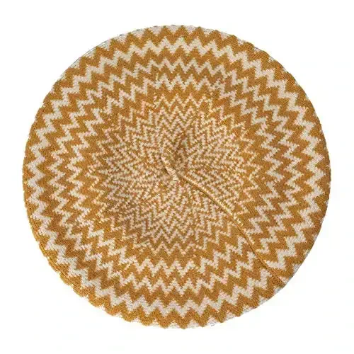 ZLYC French Beret Hat Fashion Print Lightweight Winter Warm Artist Hat for Women - 4