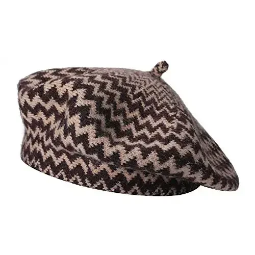 ZLYC French Beret Hat Fashion Print Lightweight Winter Warm Artist Hat for Women - ZLYC