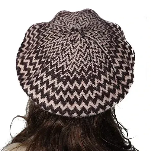 ZLYC French Beret Hat Fashion Print Lightweight Winter Warm Artist Hat for Women - 3