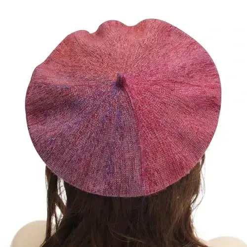 ZLYC French Beret Hat Fashion Print Lightweight Winter Warm Artist Hat for Women - 4