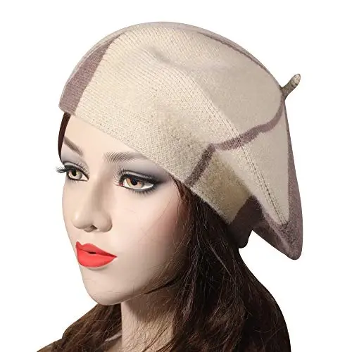 ZLYC French Beret Hat Fashion Print Lightweight Winter Warm Artist Hat for Women - 2