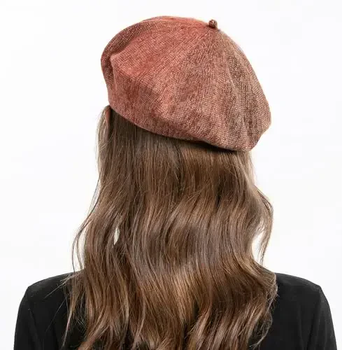 ZLYC French Beret Hat Fashion Print Lightweight Winter Warm Artist Hat for Women - 3