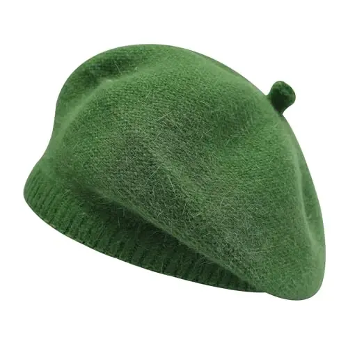 ZLYC French Beret Hat Fashion Print Lightweight Winter Warm Artist Hat for Women - 1