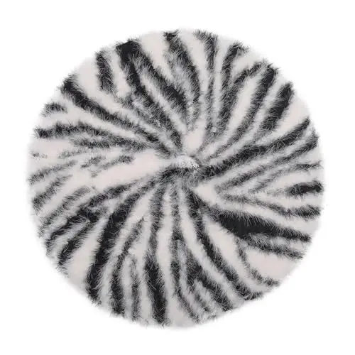 ZLYC French Beret Hat Fashion Print Lightweight Winter Warm Artist Hat for Women - 4