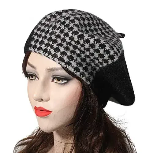 ZLYC French Beret Hat Fashion Print Lightweight Winter Warm Artist Hat for Women - 2