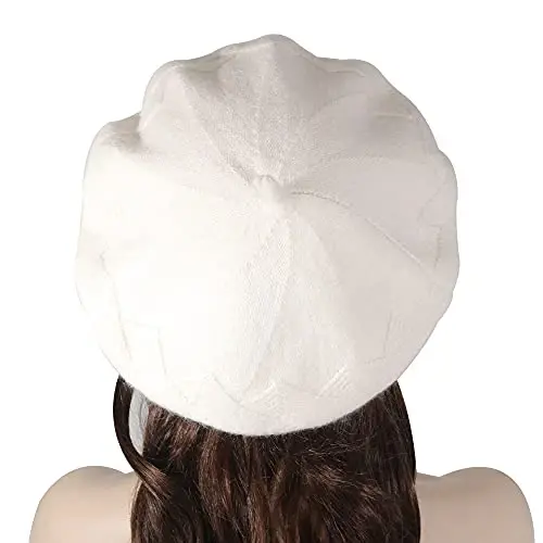 ZLYC French Beret hat, Reversible Solid Color CasModazoneere Knit Warm Beret Cap for Womens Girls - 3