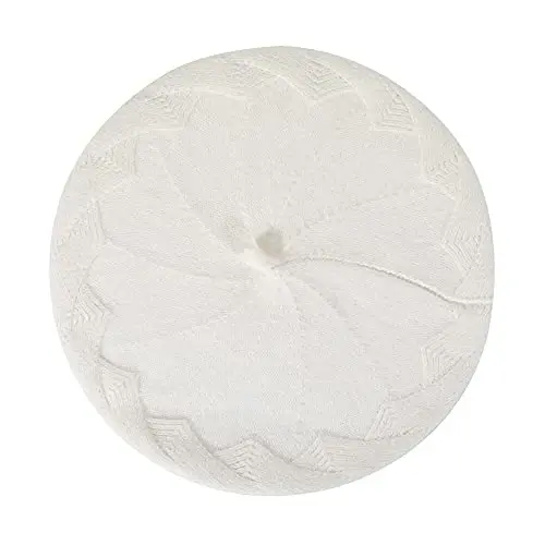 ZLYC French Beret hat, Reversible Solid Color CasModazoneere Knit Warm Beret Cap for Womens Girls - 4