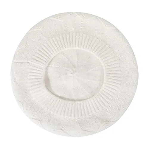 ZLYC French Beret hat, Reversible Solid Color CasModazoneere Knit Warm Beret Cap for Womens Girls - 6