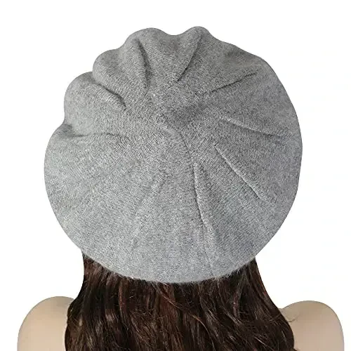 ZLYC French Beret hat, Reversible Solid Color CasModazoneere Knit Warm Beret Cap for Womens Girls - 3