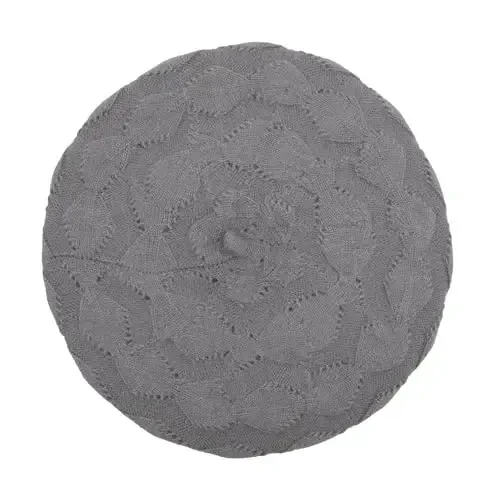 ZLYC French Beret hat, Reversible Solid Color CasModazoneere Knit Warm Beret Cap for Womens Girls - 5