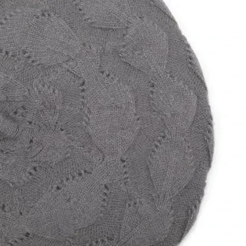 ZLYC French Beret hat, Reversible Solid Color CasModazoneere Knit Warm Beret Cap for Womens Girls - 6