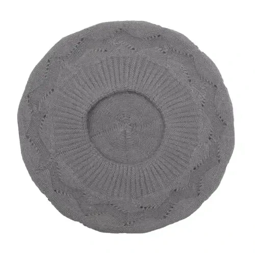 ZLYC French Beret hat, Reversible Solid Color CasModazoneere Knit Warm Beret Cap for Womens Girls - 7