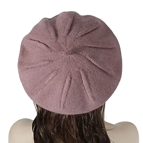 ZLYC French Beret hat, Reversible Solid Color CasModazoneere Knit Warm Beret Cap for Womens Girls - 3