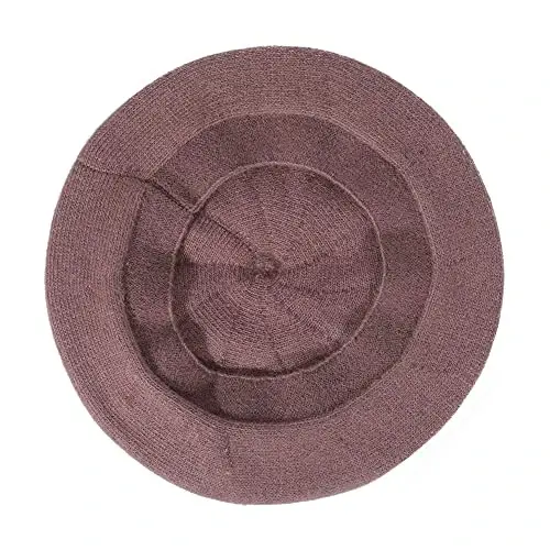 ZLYC French Beret hat, Reversible Solid Color CasModazoneere Knit Warm Beret Cap for Womens Girls - 6