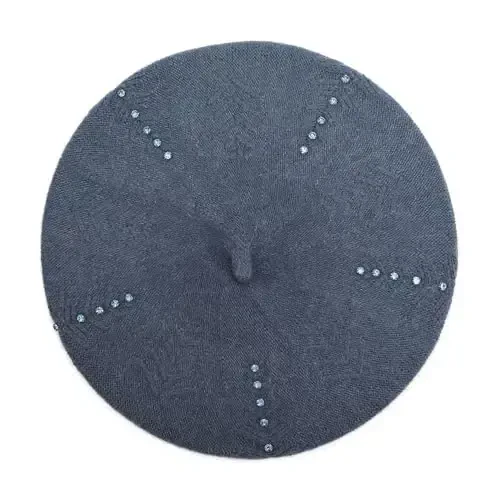 ZLYC French Beret hat, Reversible Solid Color CasModazoneere Knit Warm Beret Cap for Womens Girls - 4