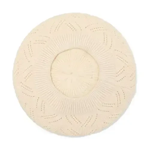 ZLYC French Beret hat, Reversible Solid Color CasModazoneere Knit Warm Beret Cap for Womens Girls - 6