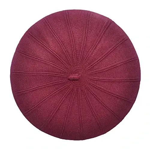 ZLYC French Beret hat, Reversible Solid Color CasModazoneere Knit Warm Beret Cap for Womens Girls - 5