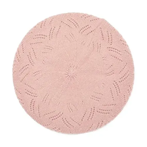 ZLYC French Beret hat, Reversible Solid Color Knit Warm Beret Cap for Womens Girls - 4