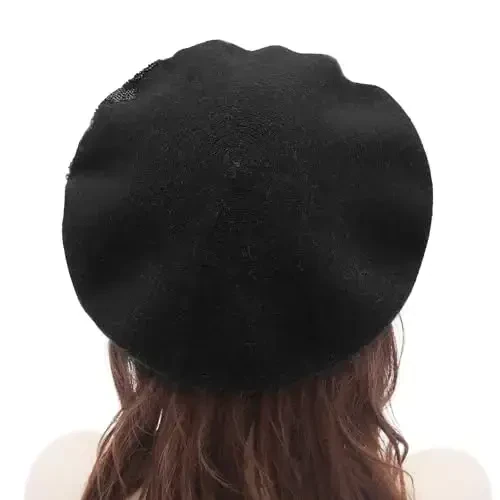 ZLYC Womens French Beret Hat Reversible Knitted Thickened Warm Cap for Ladies Girls - 3