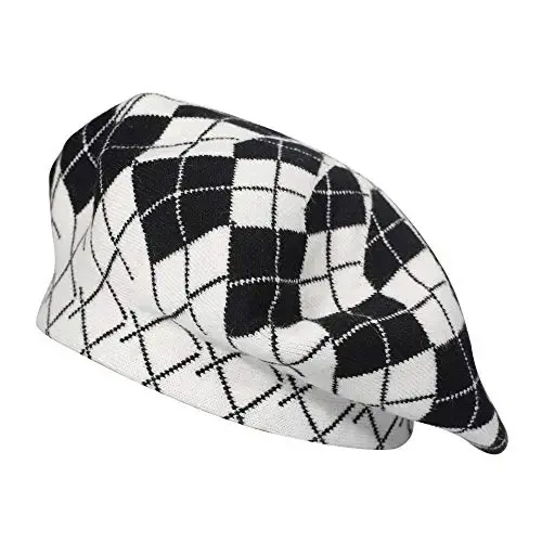 ZLYC Womens French Beret Hat Reversible Knitted Thickened Warm Cap for Ladies Girls - 1