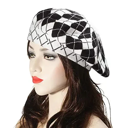 ZLYC Womens French Beret Hat Reversible Knitted Thickened Warm Cap for Ladies Girls - 2