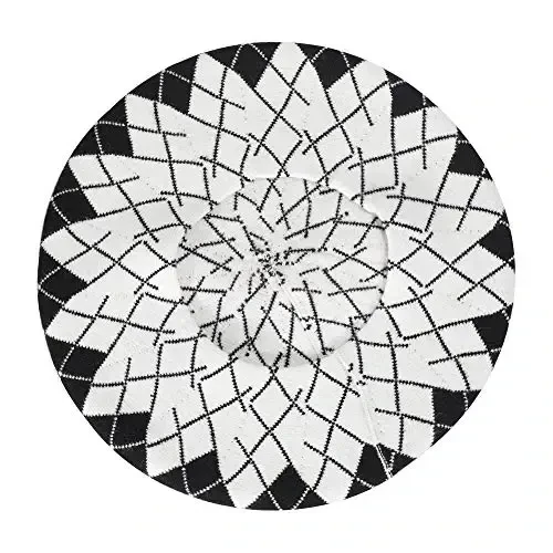 ZLYC Womens French Beret Hat Reversible Knitted Thickened Warm Cap for Ladies Girls - 6