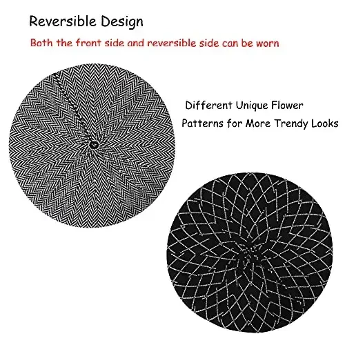 ZLYC Womens French Beret Hat Reversible Knitted Thickened Warm Cap for Ladies Girls - 5