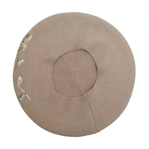 ZLYC Womens French Beret Hat Reversible Knitted Thickened Warm Cap for Ladies Girls - 5