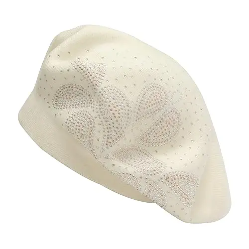 ZLYC Womens French Beret Hat Reversible Knitted Thickened Warm Cap for Ladies Girls - 1