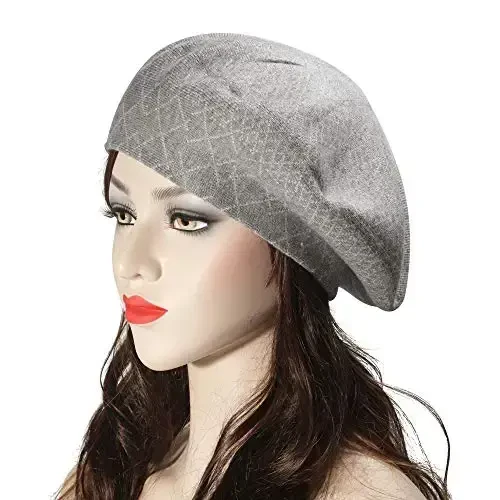 ZLYC Womens French Beret Hat Reversible Knitted Thickened Warm Cap for Ladies Girls - 3
