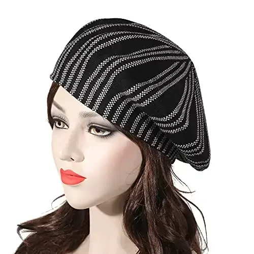 ZLYC Womens French Beret Hat Reversible Knitted Thickened Warm Cap for Ladies Girls - 3